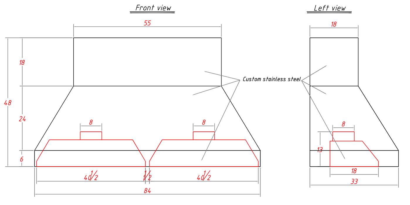 RHM Custom Range Hood for Brittainy_Basement Porch Hood