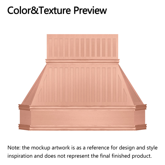 RHM Custom Sweep Copper Range Hood for Steve