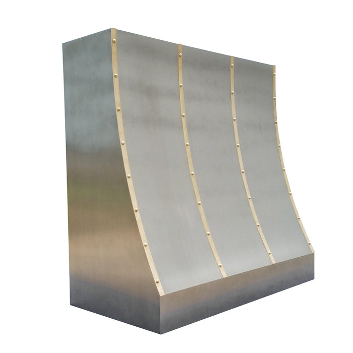 Custom Stainless Steel Slope Vent Hoods with Brass Straps SH8-4TR