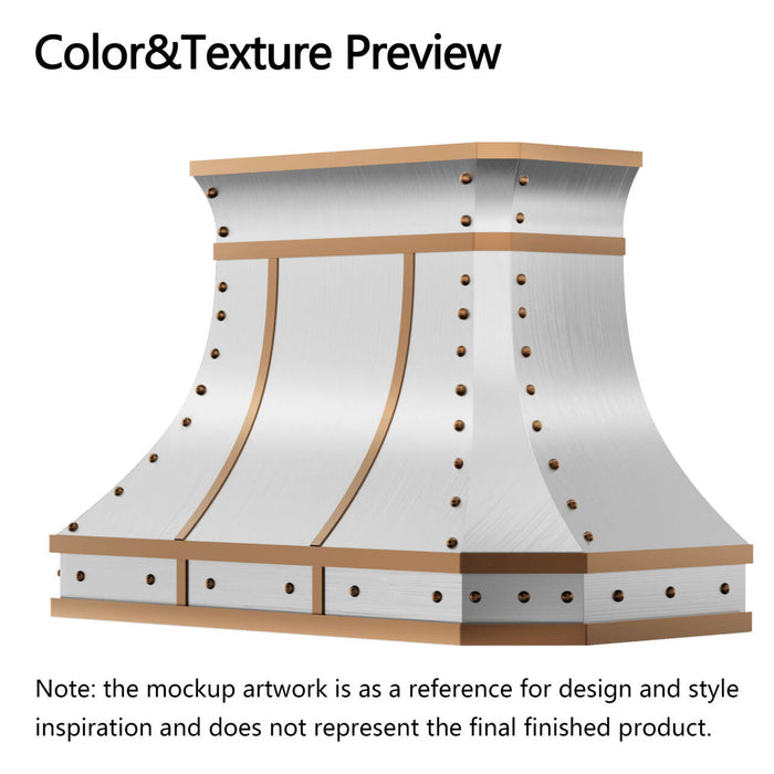 RHM Curved Custom Stainless Steel Range Hood for Sunil