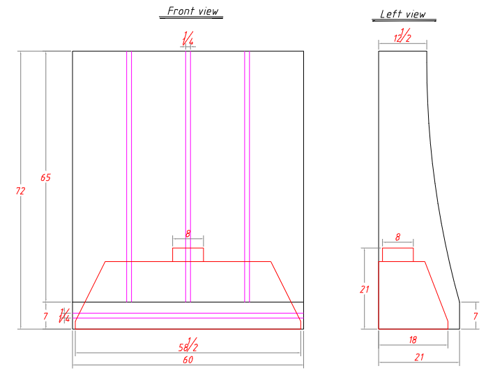 RHM Slope Stainless Steel Custom Kitchen Hoods H8 for Emily