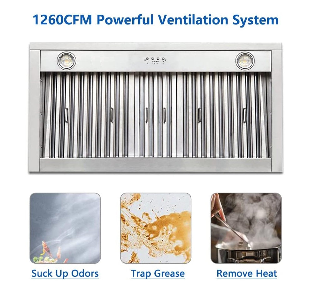Fan Insert Hood Insert With Remote Blowers — Rangehoodmaster