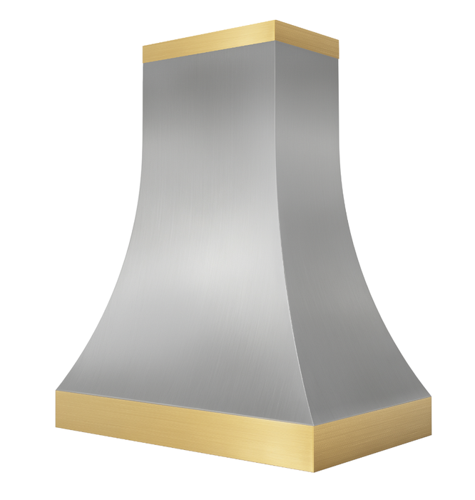 RHM Curved Stainless Steel Custom Range Hood H35 for Tina