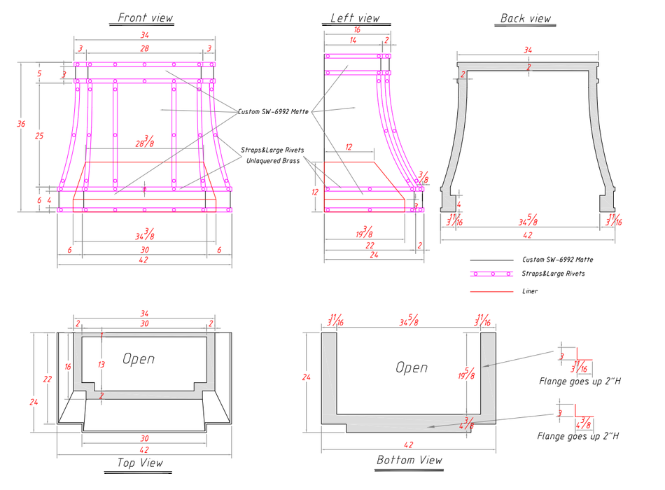 RHM Sweep Stainless Steel Custom Range Hood for Jeff_Balance
