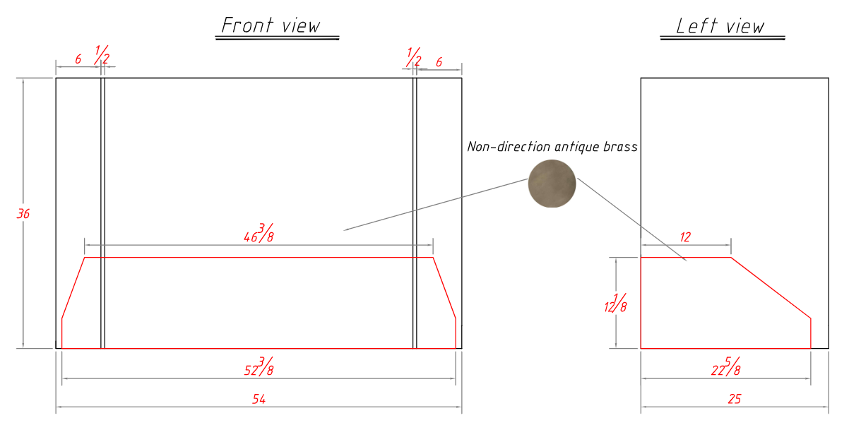 RHM Box Shaped Custom Brass Range Hood for Brian