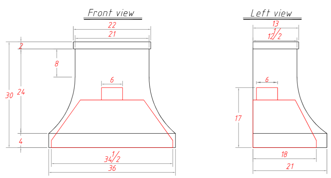RHM Modern Custom Copper Kitchen Hood Box Shape for Doris
