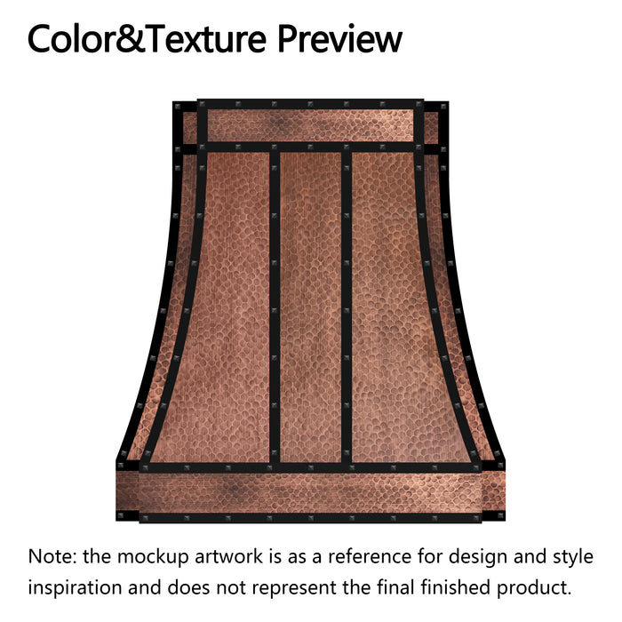RHM Custom Solid Copper Kitchen Hood for Oksana