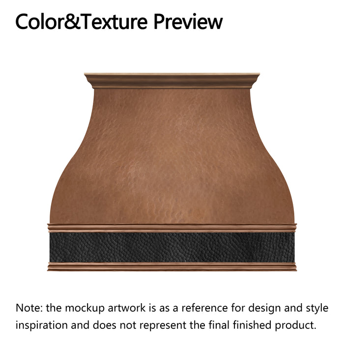 RHM Custom Copper Range Hood Bell Shaped for Donniel