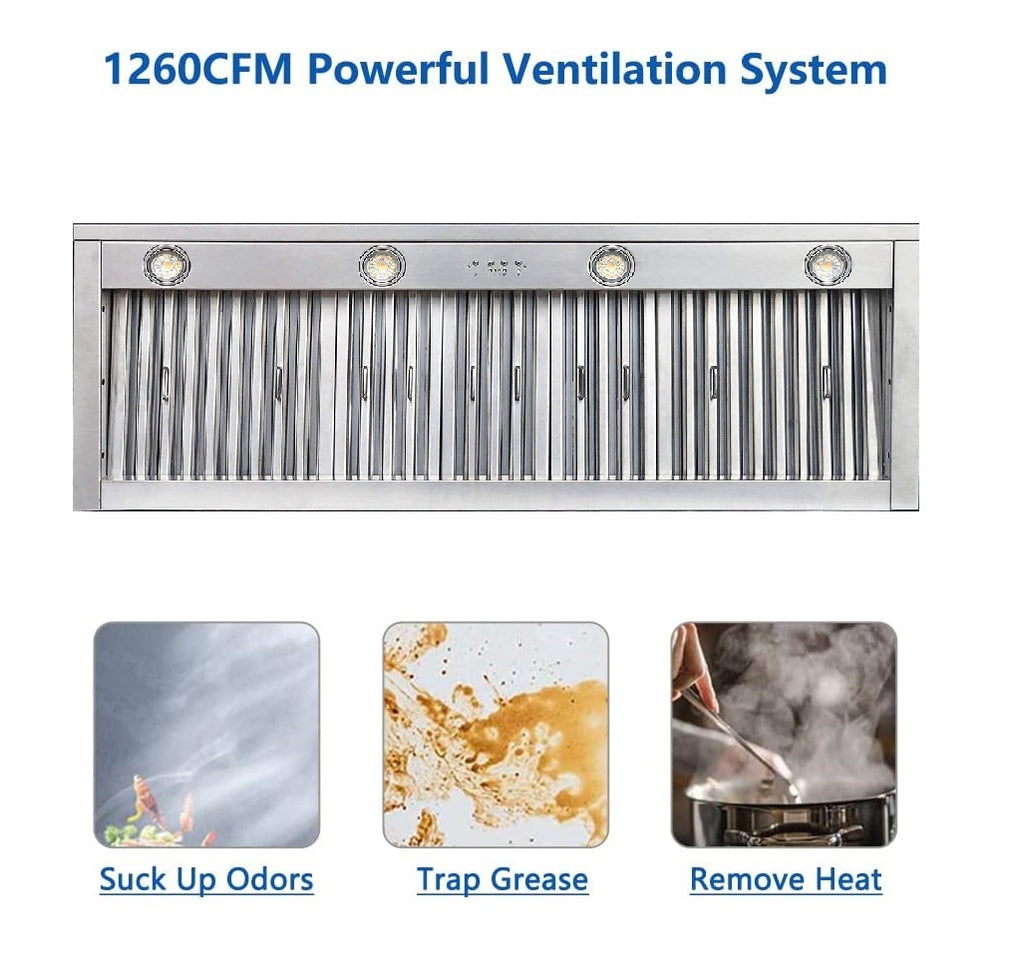 48Inch Hood Liner Insert with Remote Blower Copper Tailor