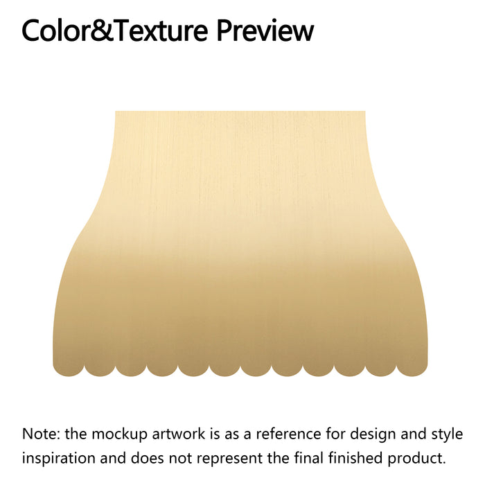 RHM Custom Scalloped Brass Range Hood SH1 for Remy