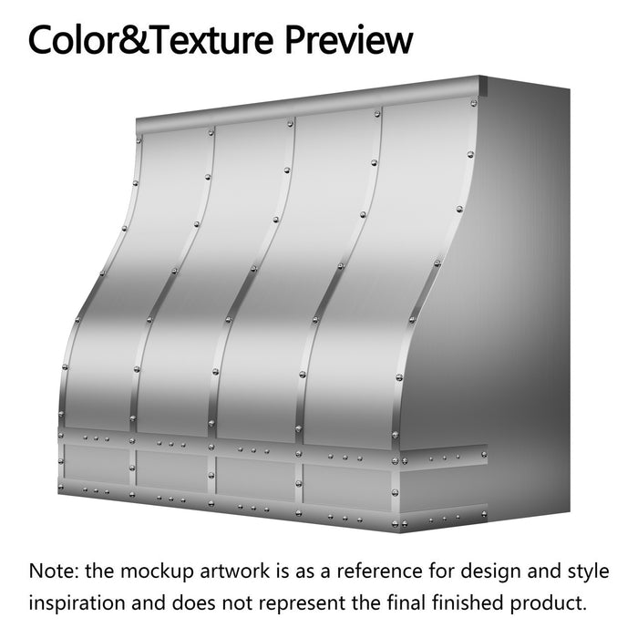 RHM Ogee Stainless Steel Custom Vent Hoods Under Cabinet H-5 for Tom