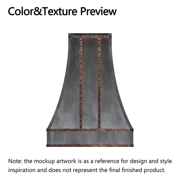 RHM Custom Zinc Kitchen Hood H3 for Dore