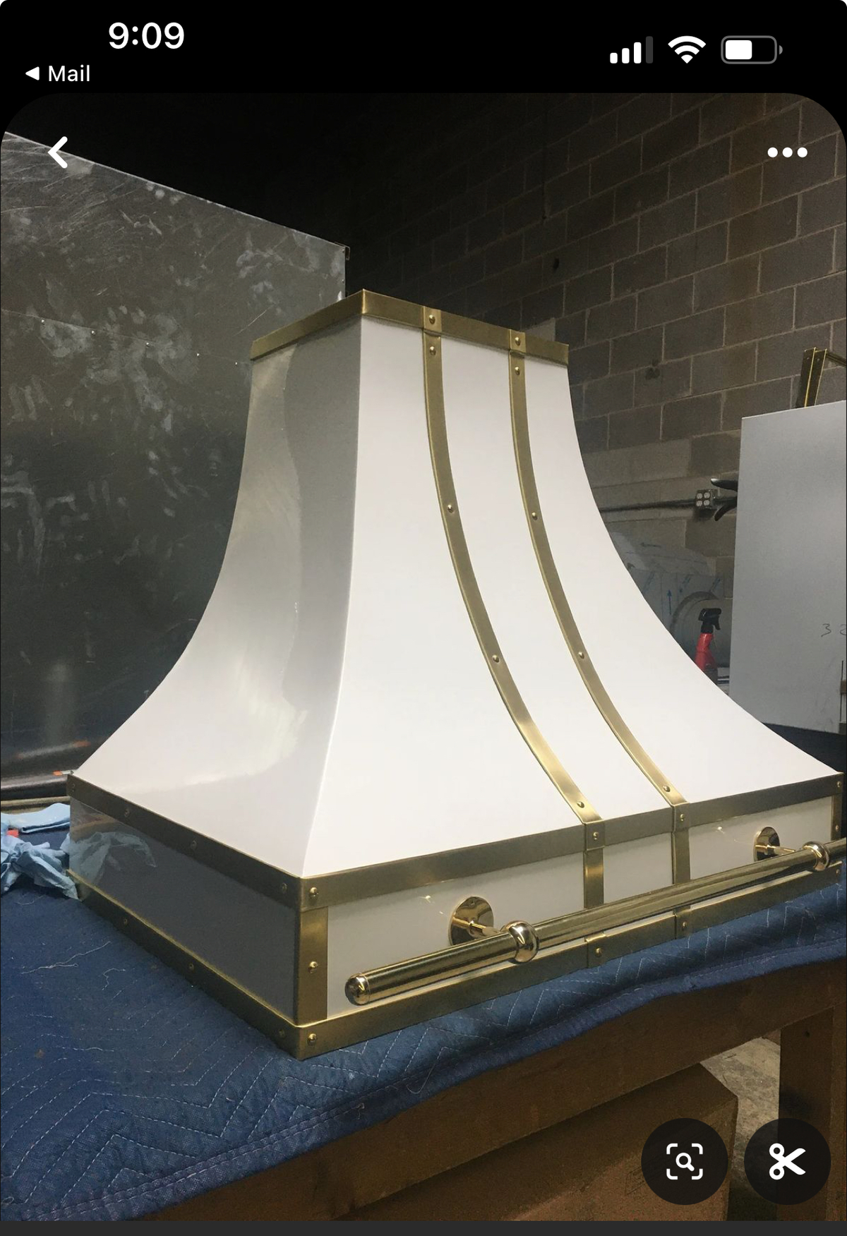 Curved Handcraft Stainless Steel Custom Hoods with Brass Strap for She ...