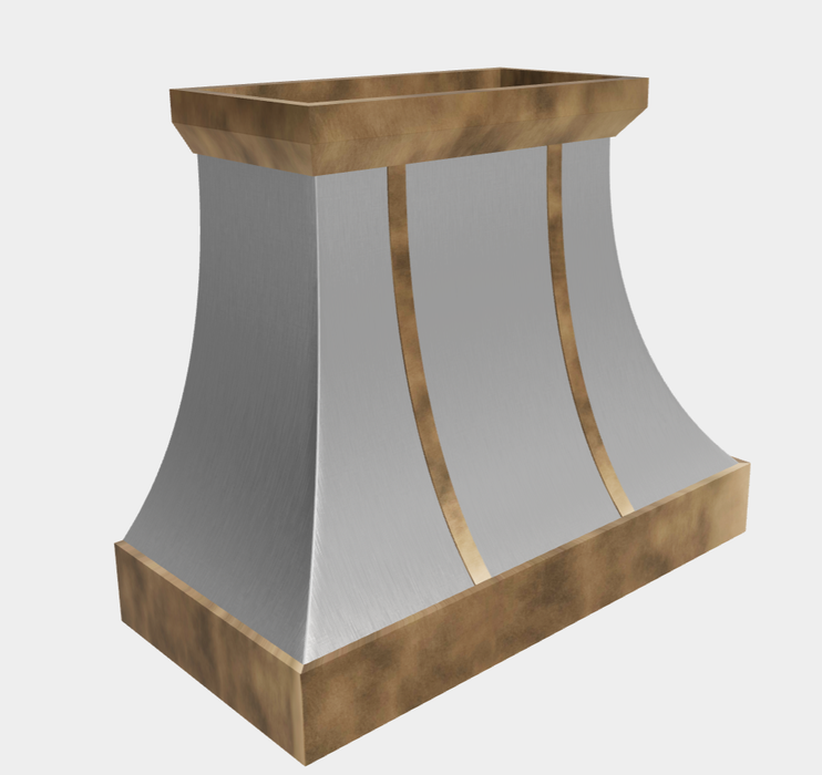 RHM Custom Luxury Curved Stainless Steel Hood Range H7-SSP2 for Julia