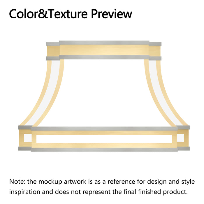 RHM Sweep White Stainless Steel Custom Range Hood H33-C6WB for Rebekah