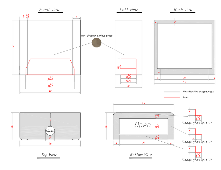 RHM Stove Metal Hood Custom Round Corner Design H5-L2RC for Camille