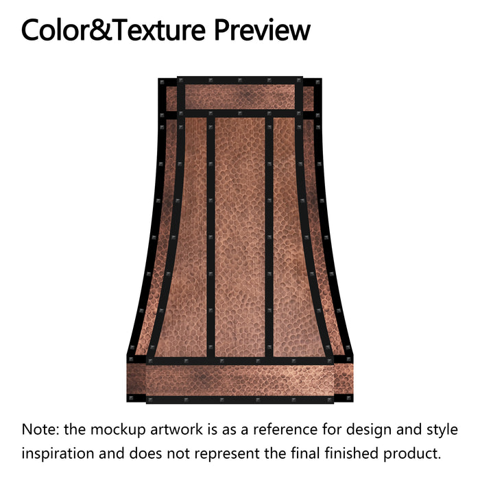 RHM Custom Solid Copper Kitchen Hood for Oksana