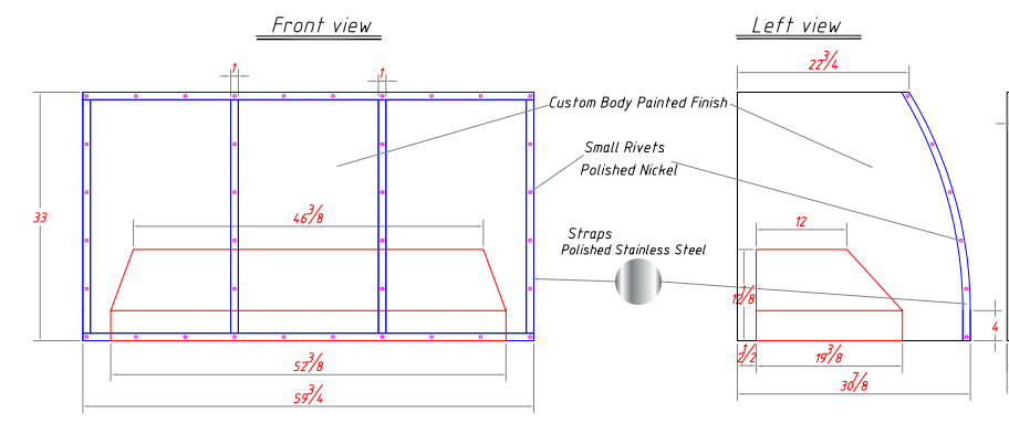 RHM Barrel Stainless Steel Custom Range Hoods H9 for Robert_50% balance