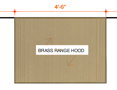 RHM Modern Box Customized Brass Kitchen Hood H5 for Casey