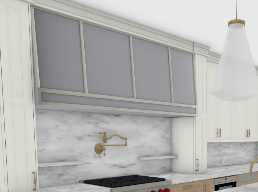 RHM Sloped Handcrafted Stainless Steel Custom Vent Hoods H11 for Stacy