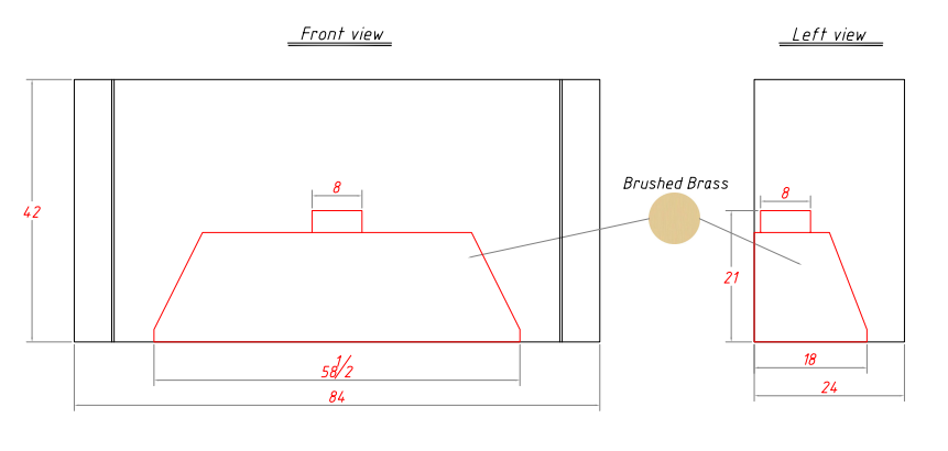 RHM Brass Stove Hood Custom Design H5 for Robin's Project