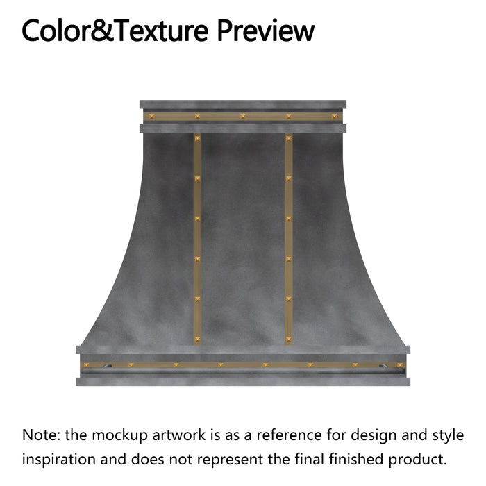 RHM Sweep Zinc Custom Range Hood for Julia_50% deposit