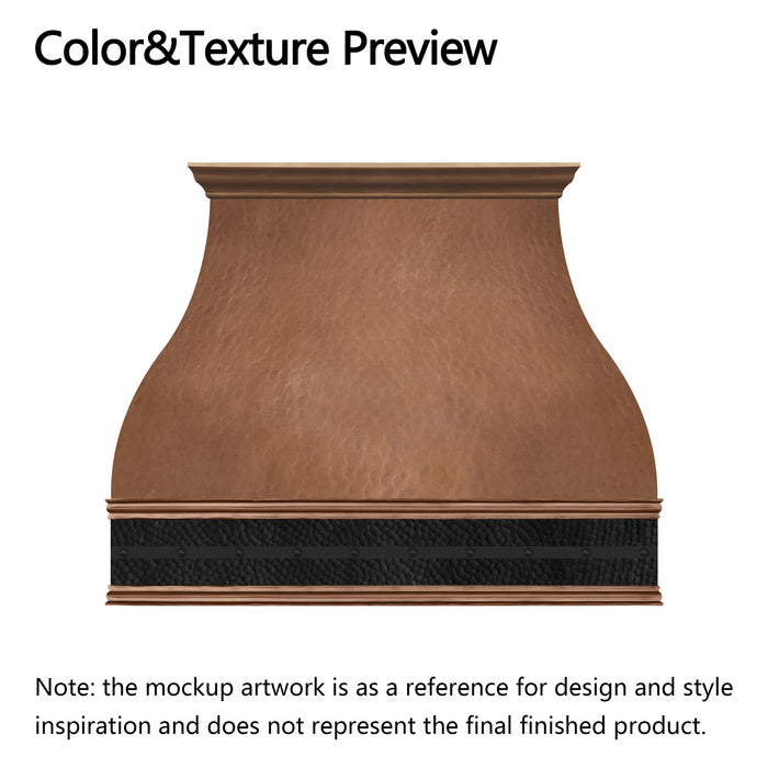 RHM Custom Copper Range Hood Bell Shaped for Donniel