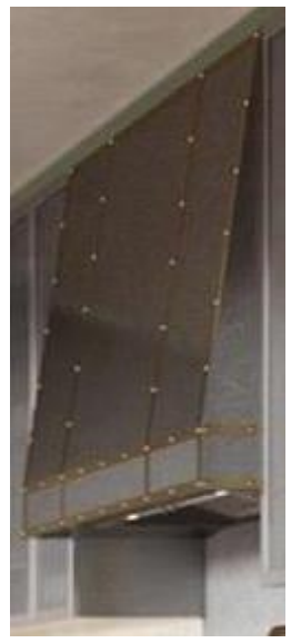 RHM Stainless Steel Stove Hood with Brass Bands H11 for Gley