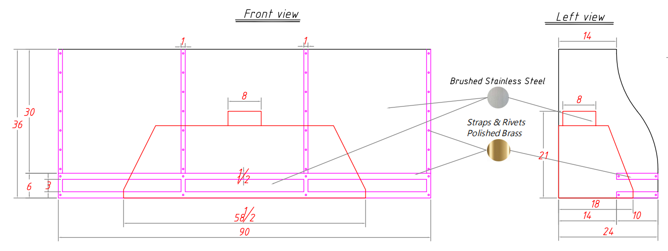 RHM Custom Stainless Steel Range Hood for Melissa