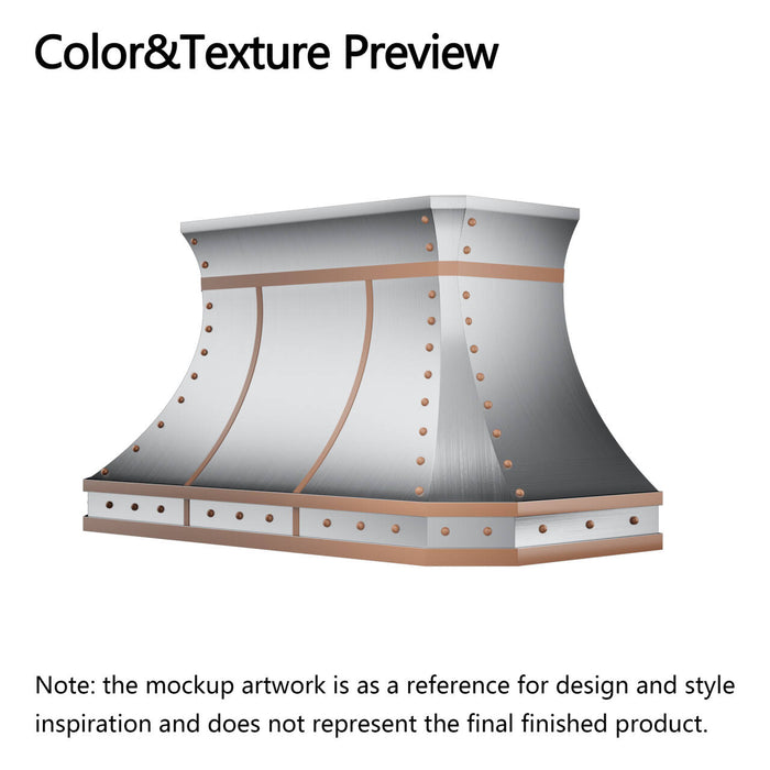 RHM Curved Custom Stainless Steel Range Hood for Sunil