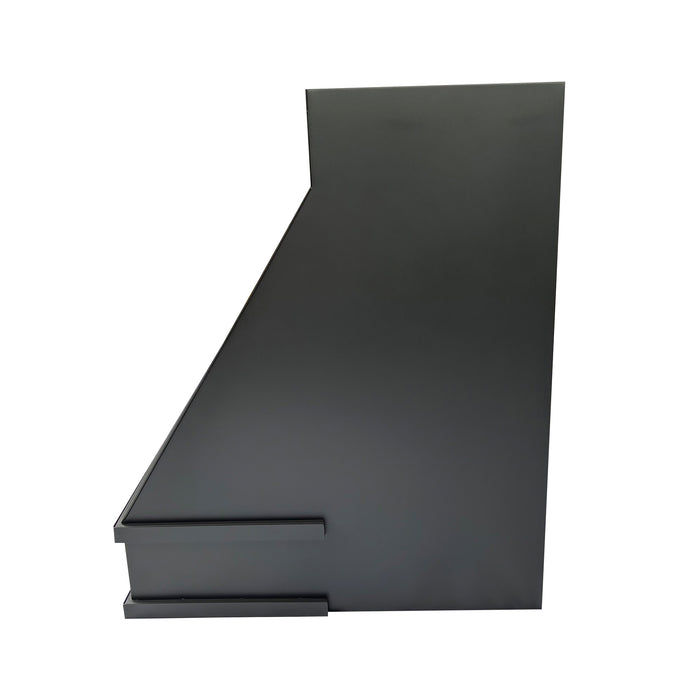 RHM Angled Matte Black Stainless Steel Custom Range Hoods SH11-4TRM-L