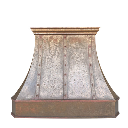 Antique custom copper range hood