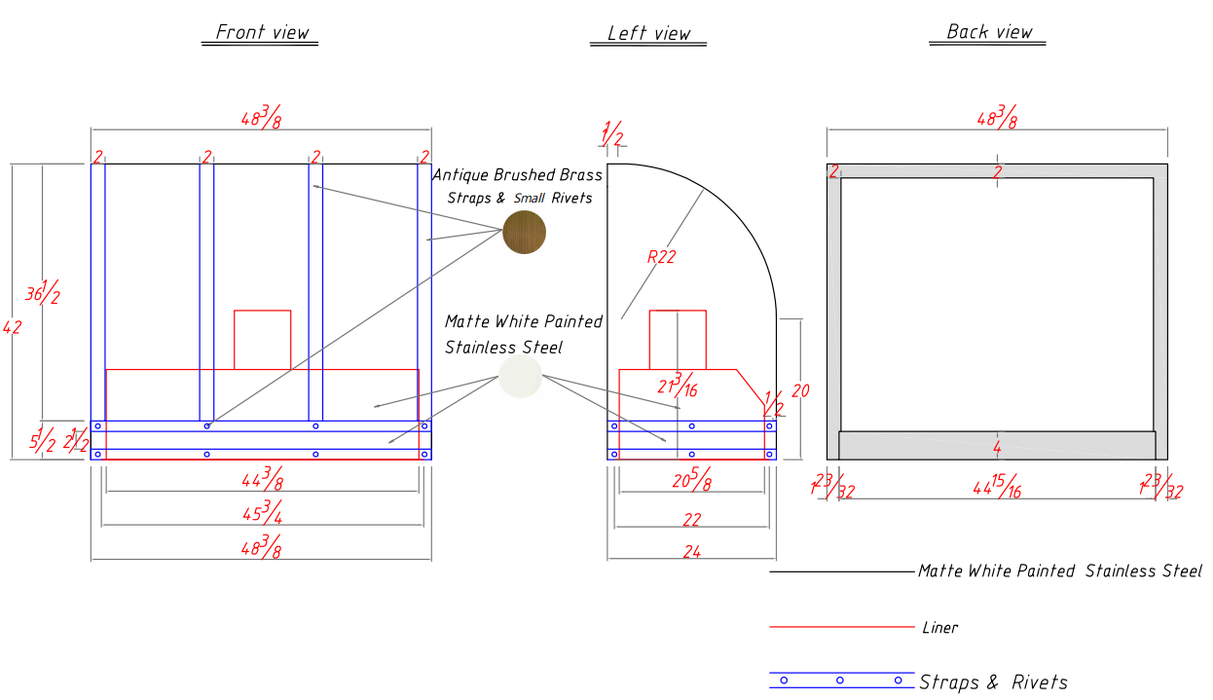 Barrel Shaped Stainless Steel Custom Kitchen Hoods H9 for Frank