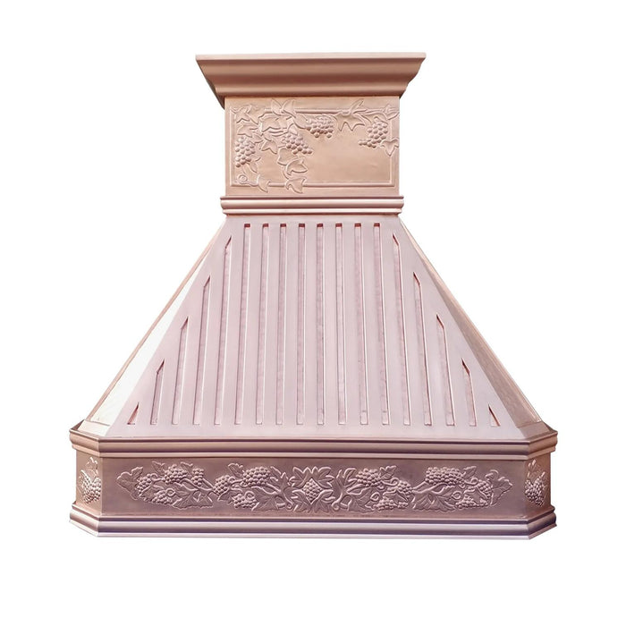 RHM Curved Custom Copper Kitchen Hood for Neal