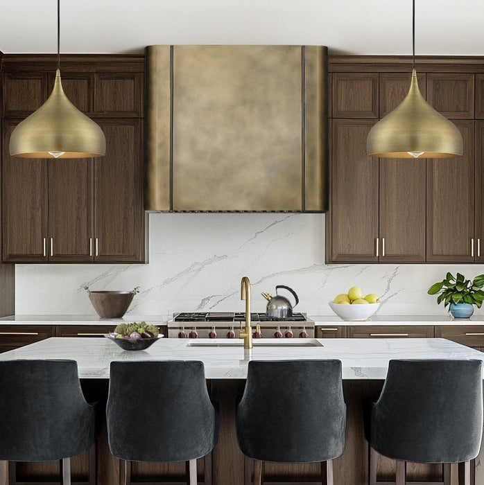 [CUSTOM] RHM Antique Brass Stove Hood Custom Round Corner Design SH5-L2RC
