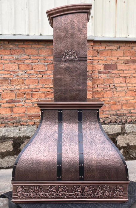 RHM Solid Custom Copper Kitchen Hood for Chris