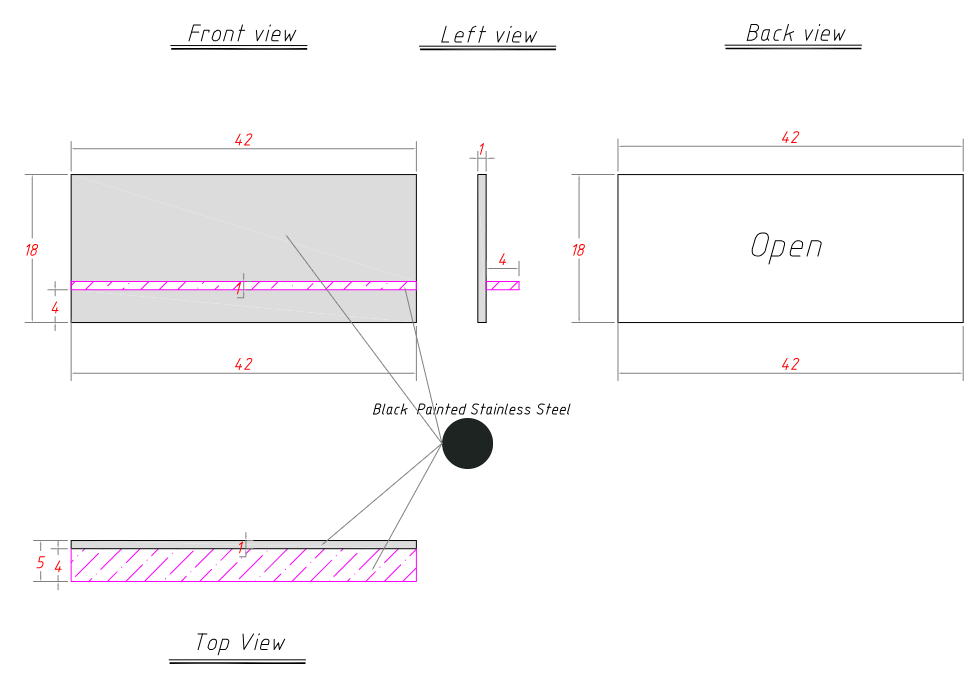 Custom Stainless Steel Backsplash with Shelf for Rebecca