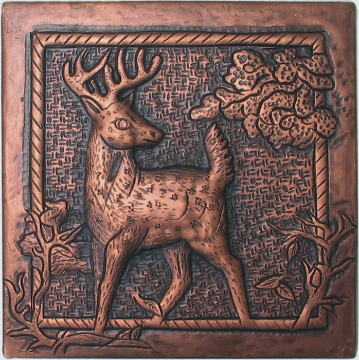 Handmade Deer Rustic Copper Wall Tile Kitchen Backsplashes