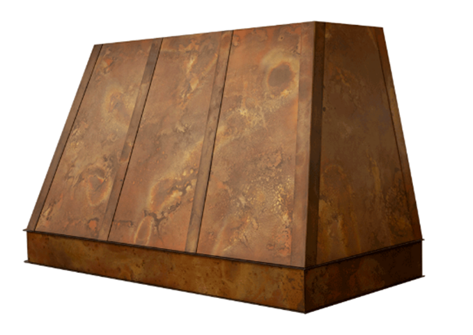 RHM Tapered Custom Copper Kitchen Vent Hood for George's Project