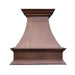 copper vent hood with classic crown and apron 