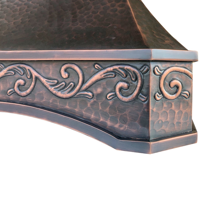 Copper Custom Sweep Range Hood