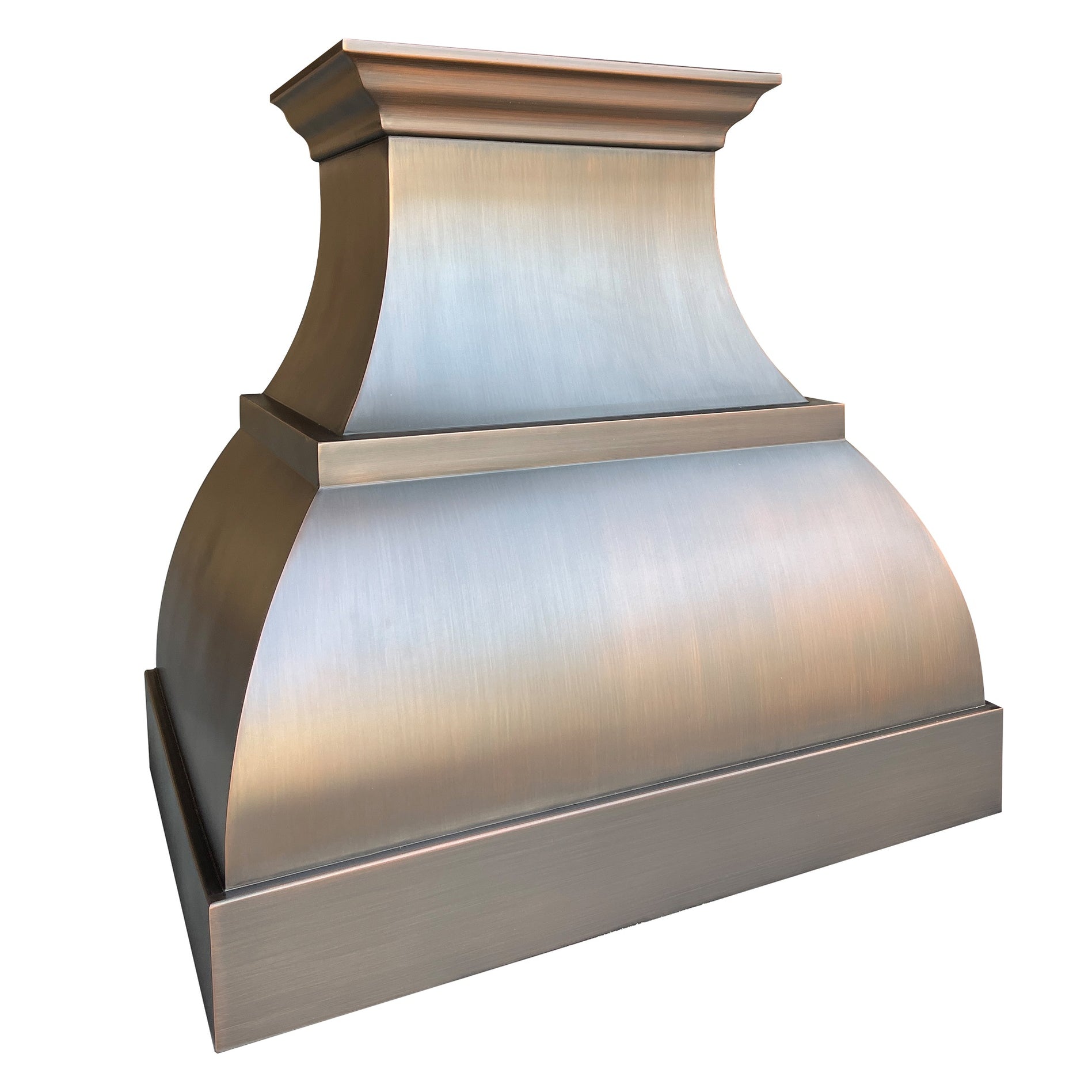 RHM Curved Custom Copper Kitchen Hood CT-VH01TR2 — Rangehoodmaster