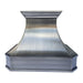 custom range hood  brushed gray