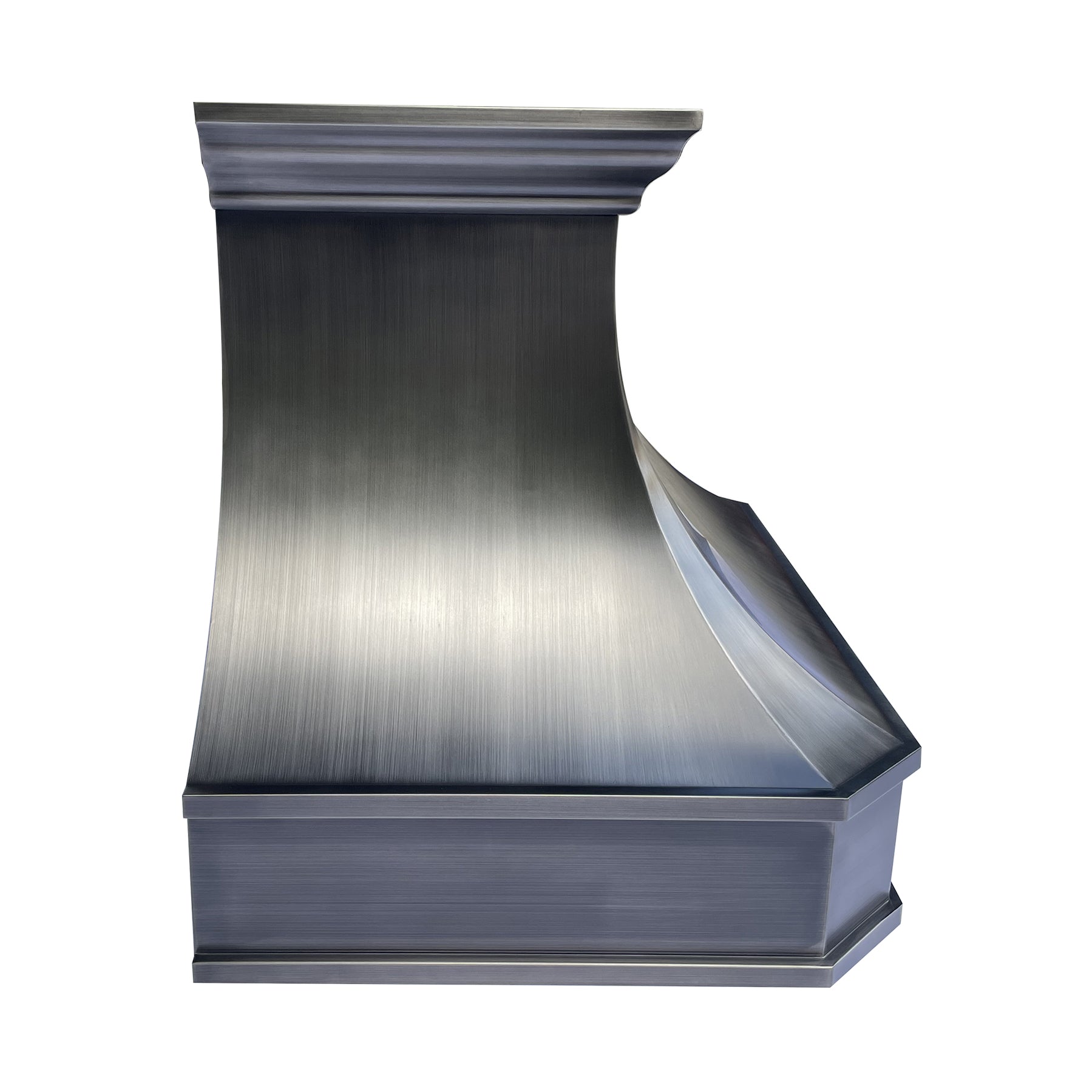 RHM Brushed Gray Curved Custom Stainless Steel Range Hood SH3-C-3STRM ...