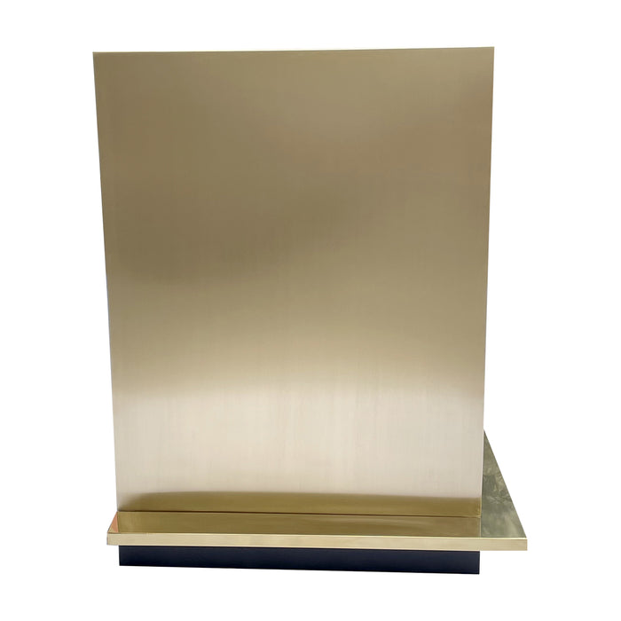 Custom Stainless Steel Box Shape Range Hood with 3D Brass Bands SH36-T —  Rangehoodmaster
