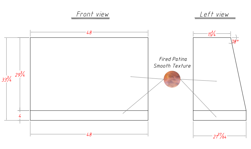 RHM Taper Custom Metal Kitchen Range Hood H34-BR for Bailey