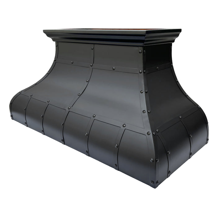 Darken Patina Copper Wall Mount Kitchen Range Hood 48" W x 24" H VH01  (in-stock)