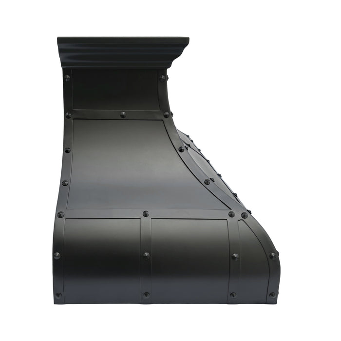 Darken Patina Copper Wall Mount Kitchen Range Hood 48" W x 24" H VH01  (in-stock)
