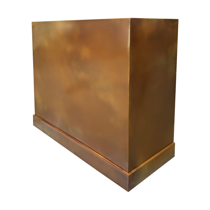 Fired Patina Copper Wall Mount Kitchen Range Hood 54" W x 46-1/2" H VH28 (in-stock)
