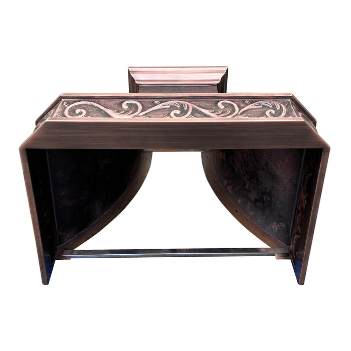 Hammered Copper Wall Mount Stove Hood 30" W x 33" H VH03  (in-stock)